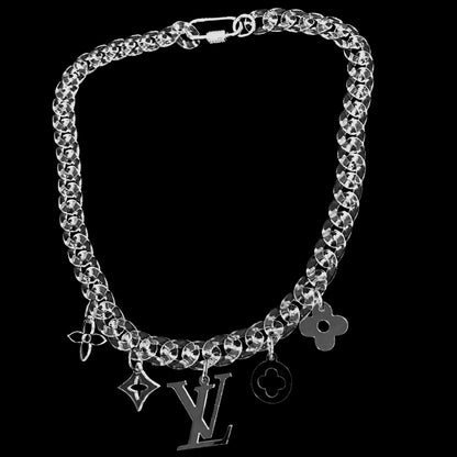 Clear charm cuban chain